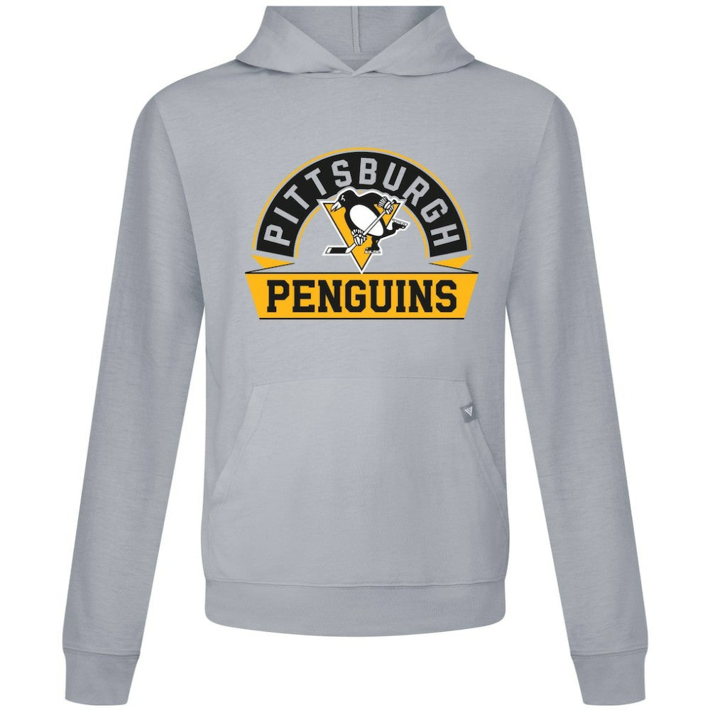Pittsburgh Penguins Levelwear Relay Banner Arch Pullover Hoodie - Gray | US 203145445