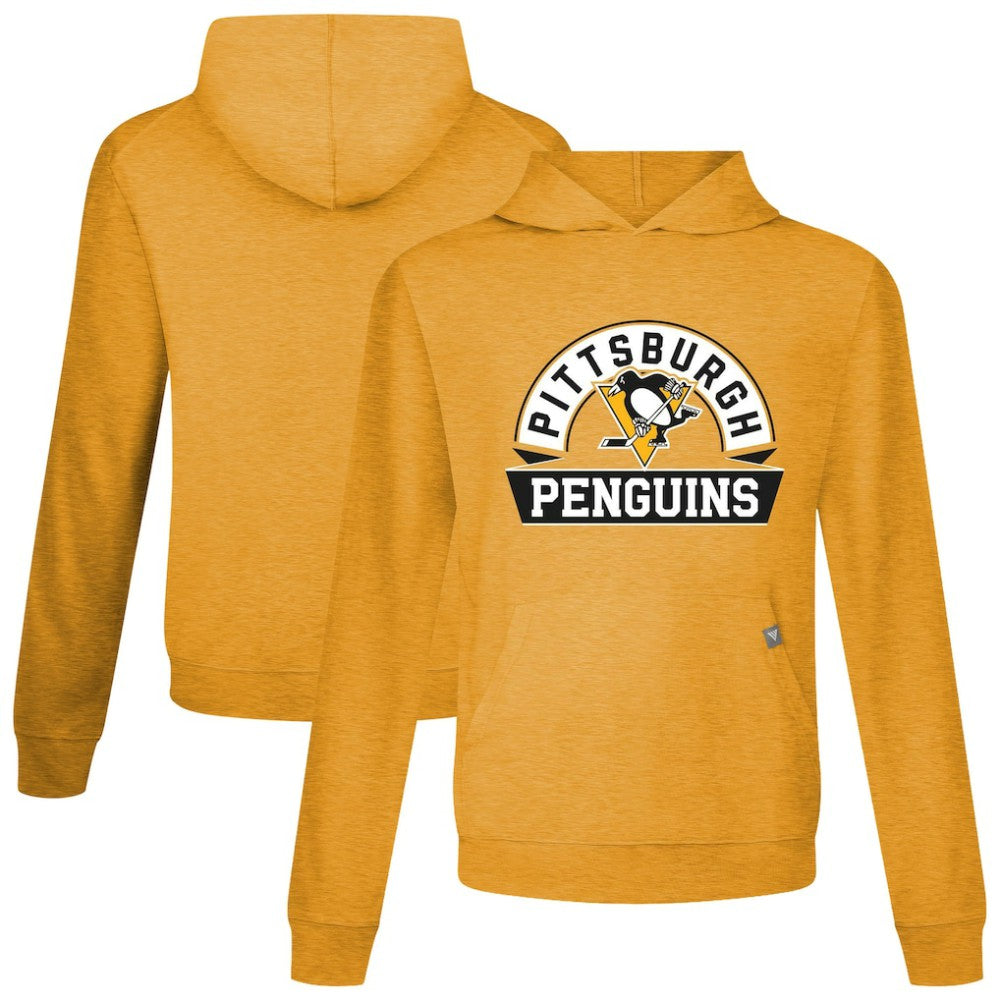 Pittsburgh Penguins Levelwear Relay Banner Arch Pullover Hoodie - Gold | US 203145447