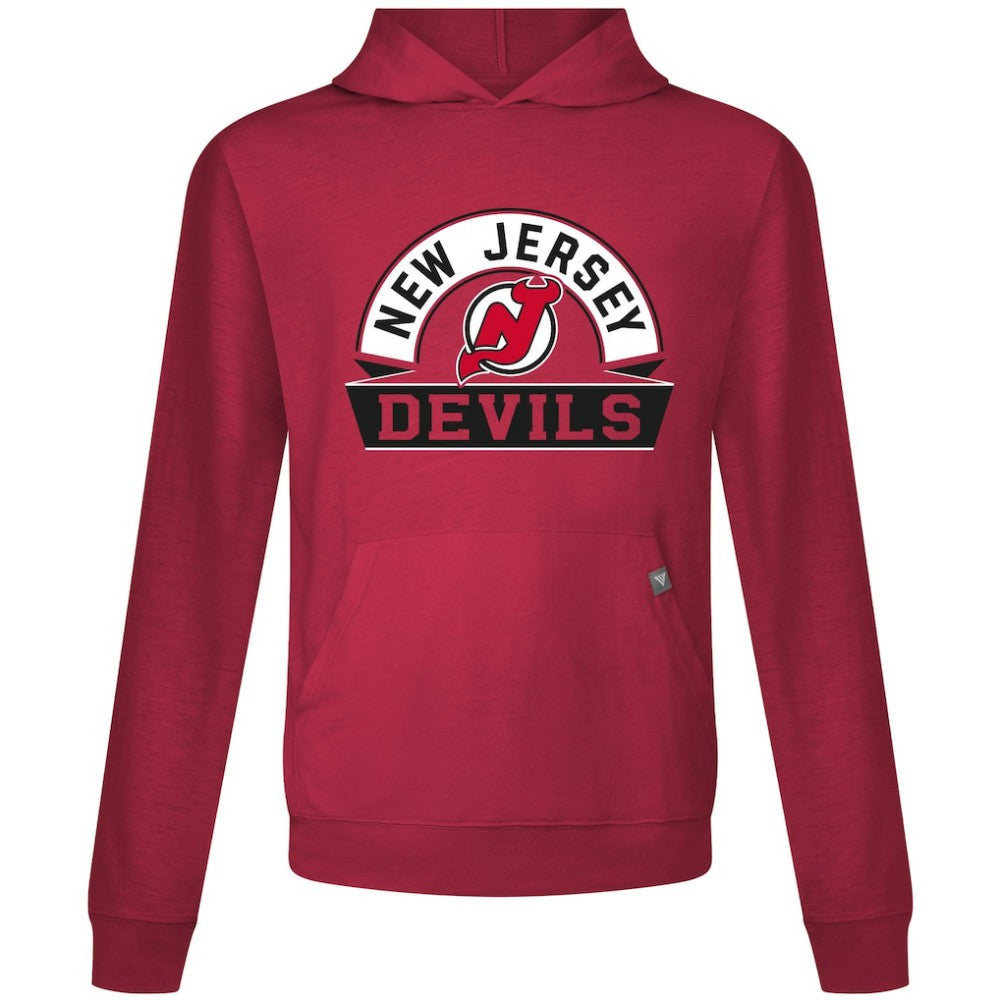 New Jersey Devils Levelwear Relay Banner Arch Pullover Hoodie - Red | US 203145452