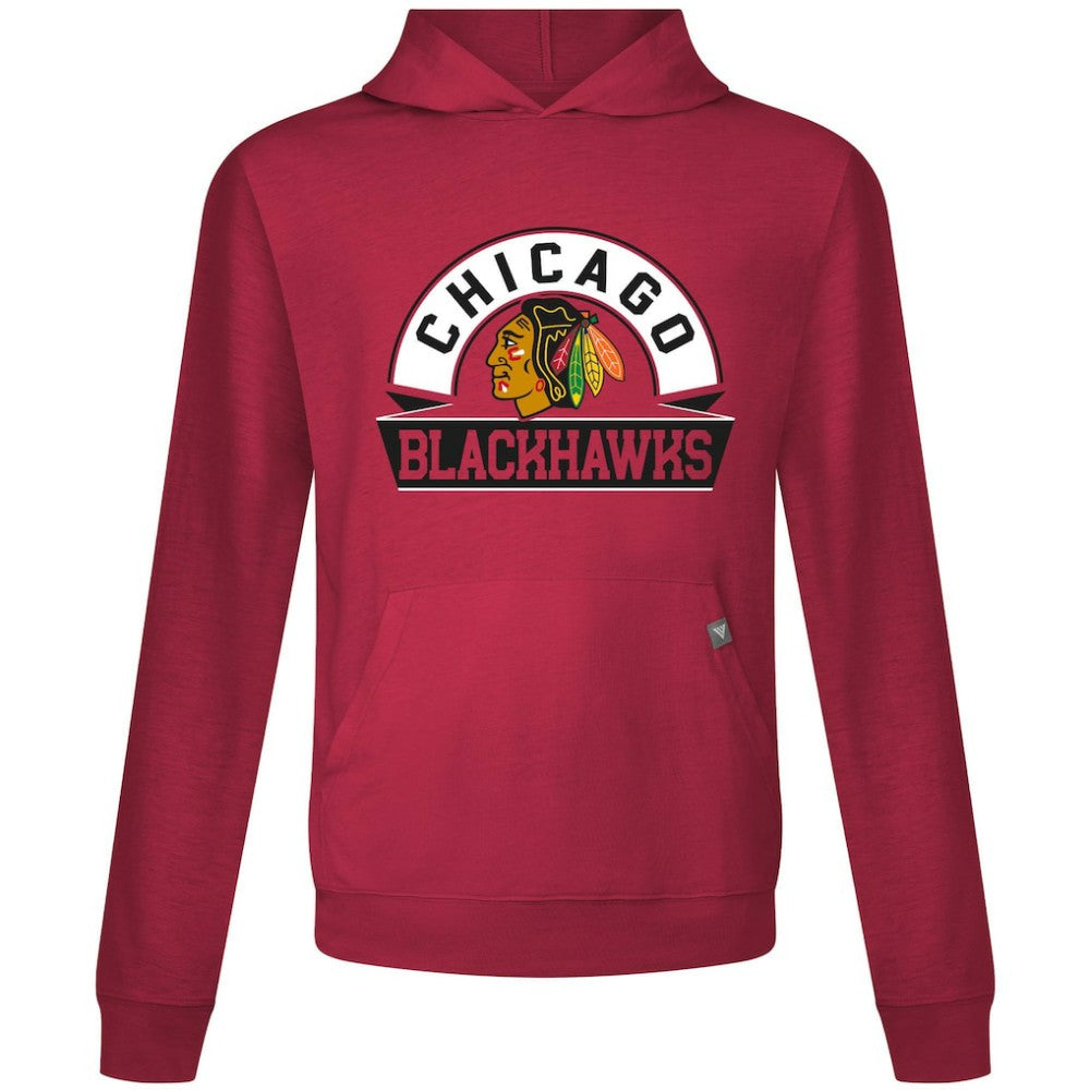 Chicago Blackhawks Levelwear Relay Banner Arch Pullover Hoodie - Red | US 203145464