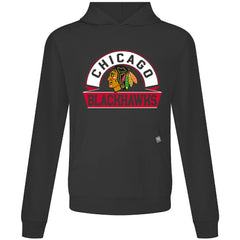 Chicago Blackhawks Levelwear Relay Banner Arch Pullover Hoodie - Black | US 203145465