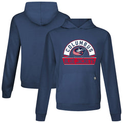 Columbus Blue Jackets Levelwear Relay Banner Arch Pullover Hoodie - Navy | US 203145466