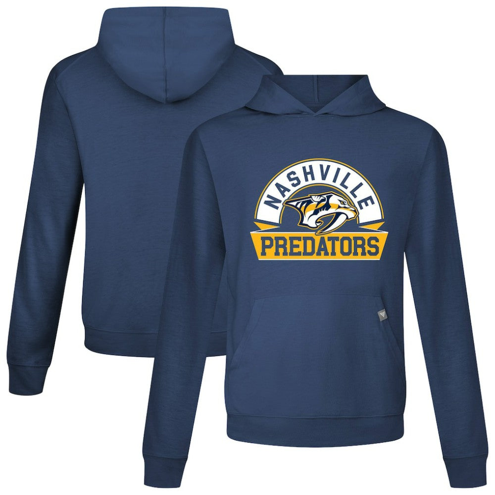 Nashville Predators Levelwear Relay Banner Arch Pullover Hoodie - Navy | US 203145467