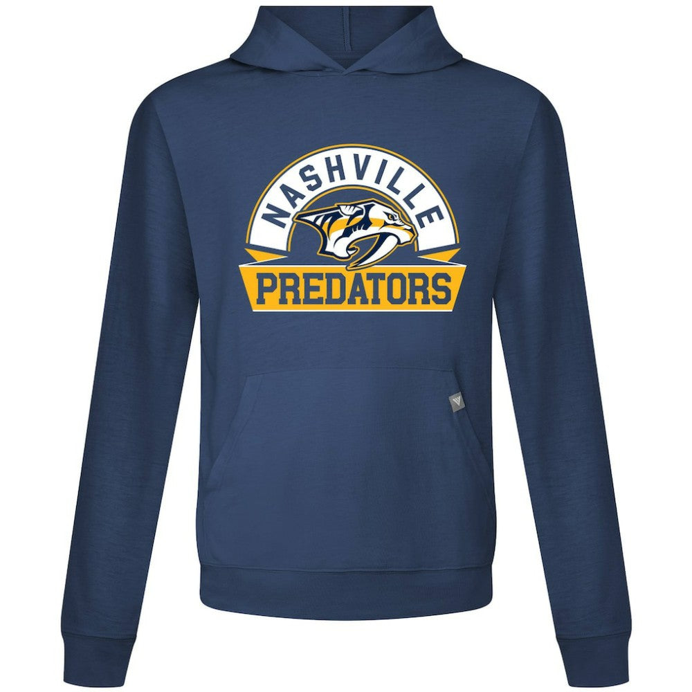 Nashville Predators Levelwear Relay Banner Arch Pullover Hoodie - Navy | US 203145467