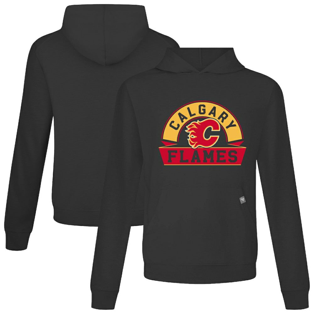 Calgary Flames Levelwear Relay Banner Arch Pullover Hoodie - Black | US 203145471