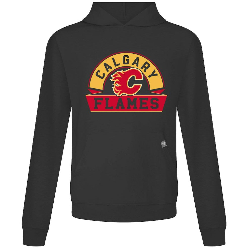Calgary Flames Levelwear Relay Banner Arch Pullover Hoodie - Black | US 203145471