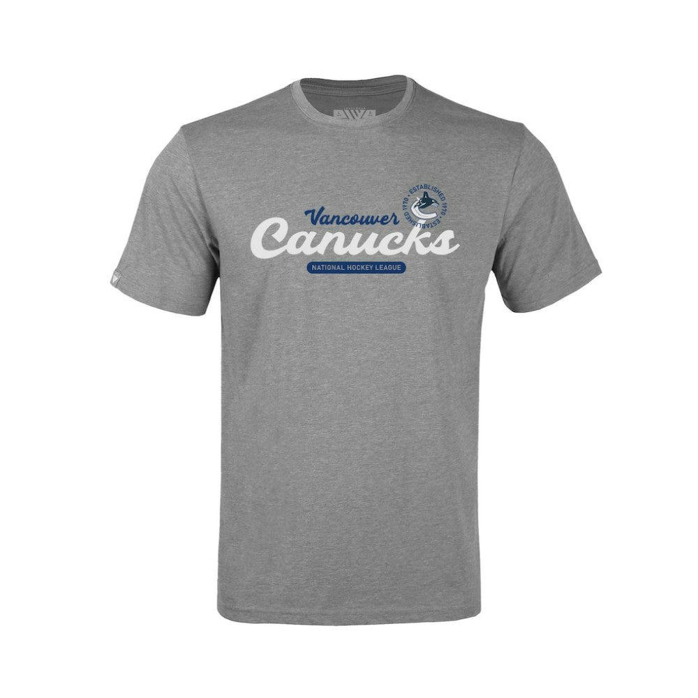 Vancouver Canucks Levelwear Youth Little Richmond Monument T-Shirt - Gray | US 203145516