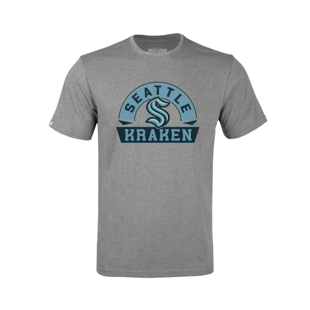 Seattle Kraken Levelwear Youth Little Richmond Banner Arch T-Shirt - Gray | US 203145540