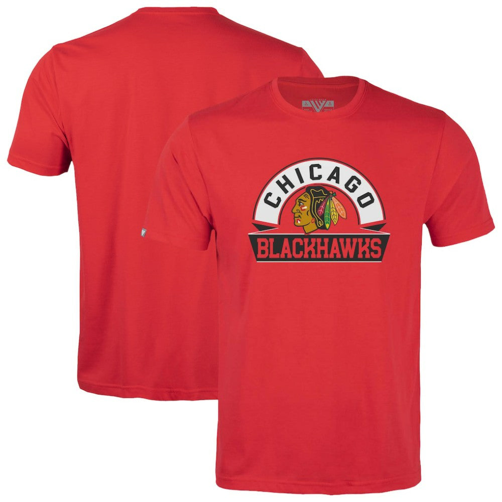 Chicago Blackhawks Levelwear Youth Little Richmond Banner Arch T-Shirt - Red | US 203145541