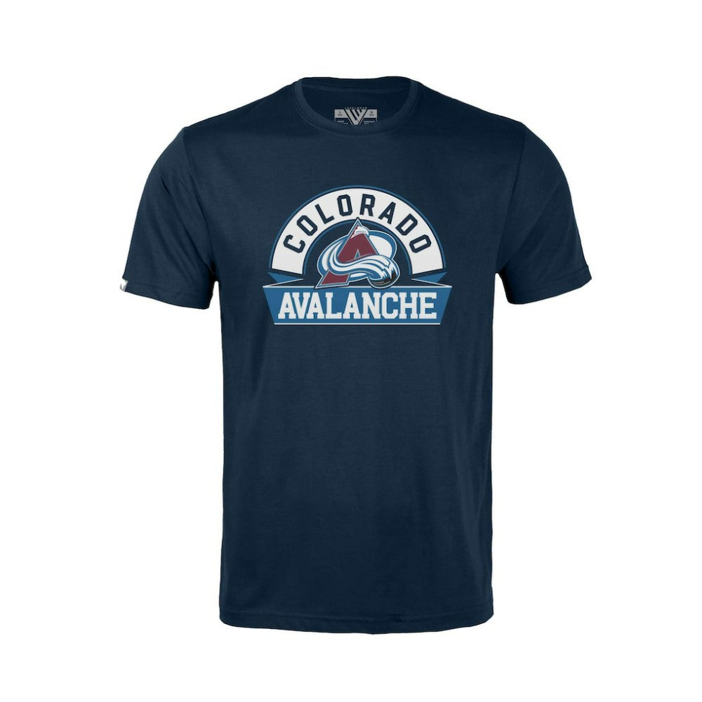 Colorado Avalanche Levelwear Youth Little Richmond Banner Arch T-Shirt - Navy | US 203145546