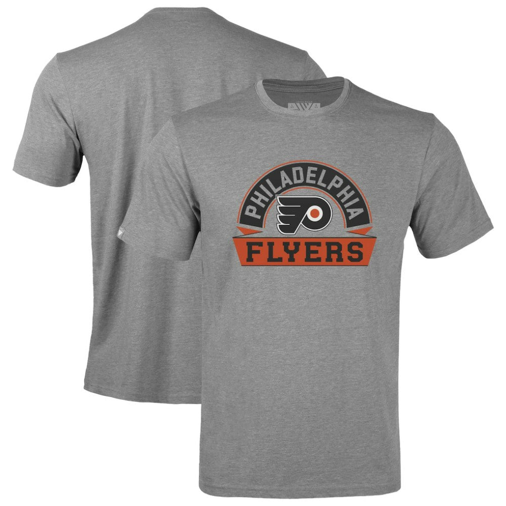 Philadelphia Flyers Levelwear Youth Little Richmond Banner Arch T-Shirt - Gray | US 203145554