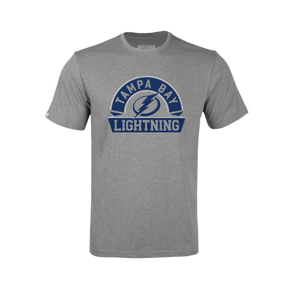 Tampa Bay Lightning Levelwear Youth Little Richmond Banner Arch T-Shirt - Gray | US 203145556