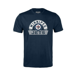 Winnipeg Jets Levelwear Youth Little Richmond Banner Arch T-Shirt - Navy | US 203145566