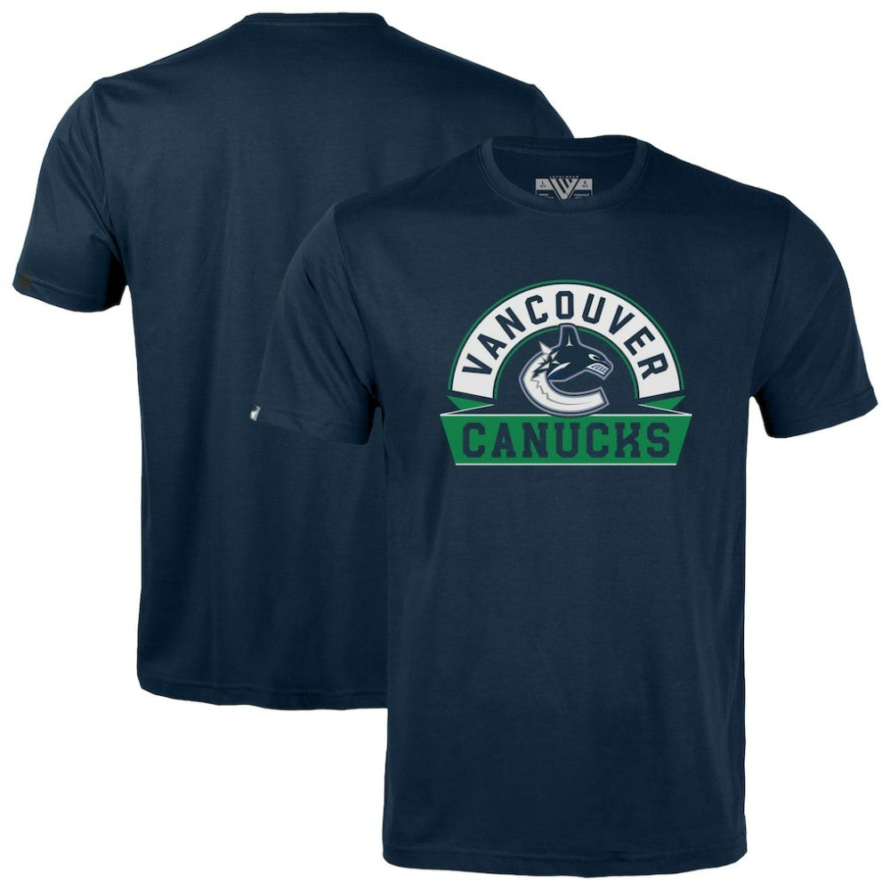 Vancouver Canucks Levelwear Youth Little Richmond Banner Arch T-Shirt - Navy | US 203145573