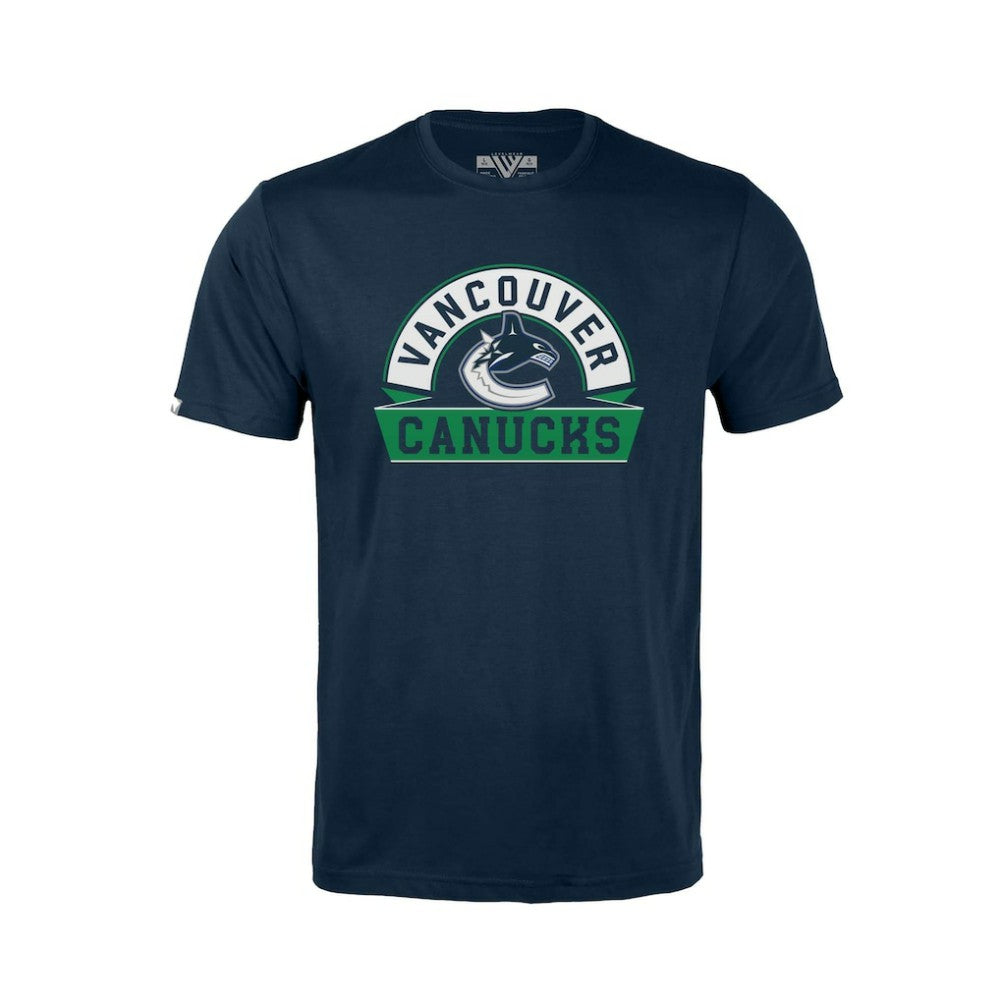 Vancouver Canucks Levelwear Youth Little Richmond Banner Arch T-Shirt - Navy | US 203145573