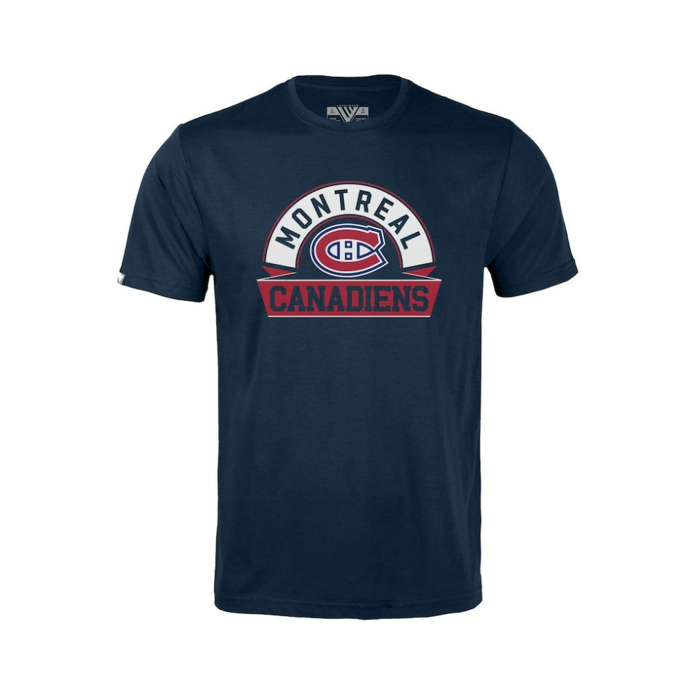 Montreal Canadiens Levelwear Youth Little Richmond Banner Arch T-Shirt - Navy | US 203145577