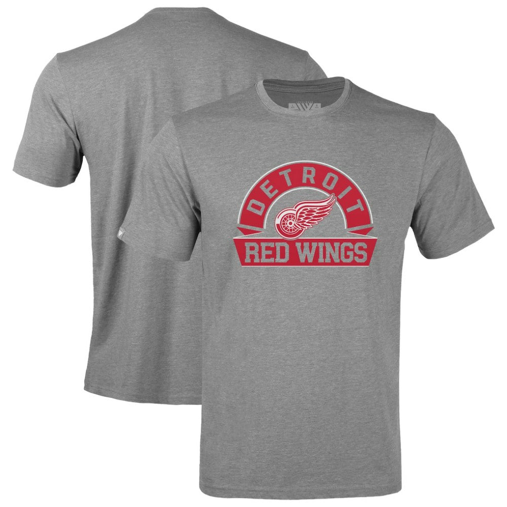 Detroit Red Wings Levelwear Youth Little Richmond Banner Arch T-Shirt - Gray | US 203145587