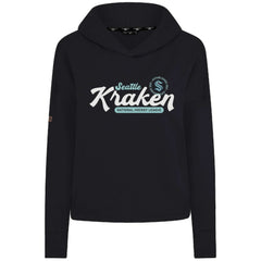 Seattle Kraken Levelwear Women's Sweet Monument Tri-Blend Cropped Pullover Hoodie - Black | US 203145660