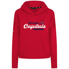 Washington Capitals Levelwear Women's Sweet Monument Tri-Blend Cropped Pullover Hoodie - Red | US 203145662