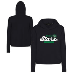 Dallas Stars Levelwear Women's Sweet Monument Tri-Blend Cropped Pullover Hoodie - Black | US 203145663