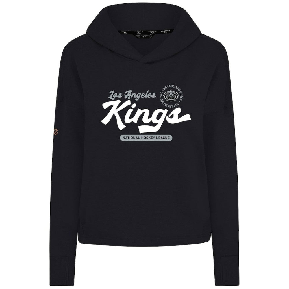 Los Angeles Kings Levelwear Women's Sweet Monument Tri-Blend Cropped Pullover Hoodie - Black | US 203145664