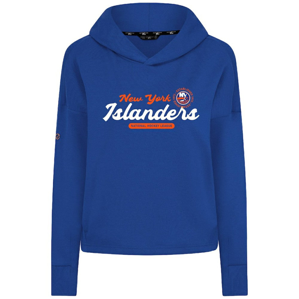 New York Islanders Levelwear Women's Sweet Monument Tri-Blend Cropped Pullover Hoodie - Royal | US 203145668