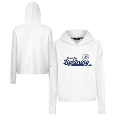 Tampa Bay Lightning Levelwear Women's Sweet Monument Tri-Blend Cropped Pullover Hoodie - White | US 203145670
