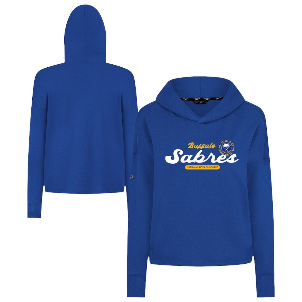 Buffalo Sabres Levelwear Women's Sweet Monument Tri-Blend Cropped Pullover Hoodie - Royal | US 203145671