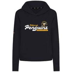 Pittsburgh Penguins Levelwear Women's Sweet Monument Tri-Blend Cropped Pullover Hoodie - Black | US 203145672