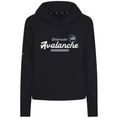 Colorado Avalanche Levelwear Women's Sweet Monument Tri-Blend Cropped Pullover Hoodie - Black | US 203145674