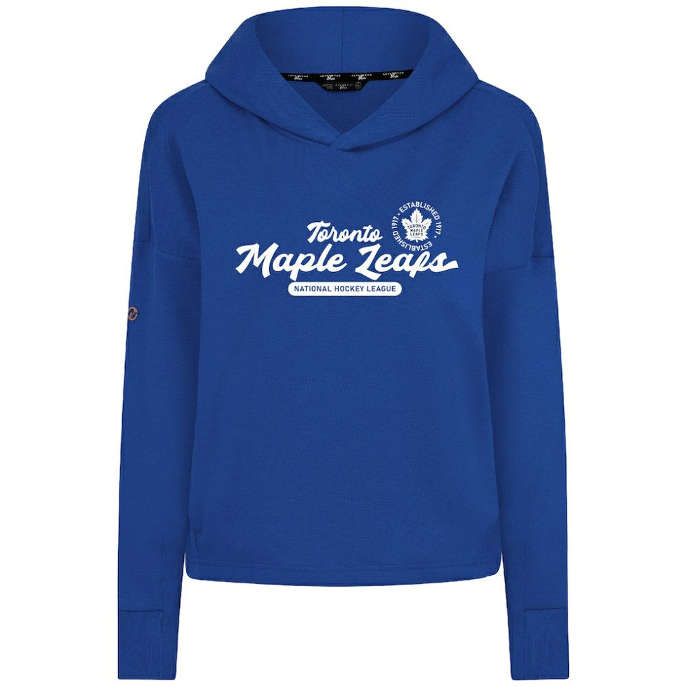Toronto Maple Leafs Levelwear Women's Sweet Monument Tri-Blend Cropped Pullover Hoodie - Royal | US 203145680