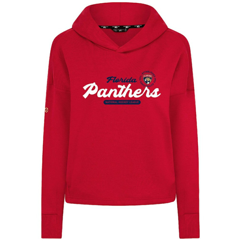 Florida Panthers Levelwear Women's Sweet Monument Tri-Blend Cropped Pullover Hoodie - Red | US 203145683