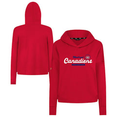 Montreal Canadiens Levelwear Women's Sweet Monument Tri-Blend Cropped Pullover Hoodie - Red | US 203145686