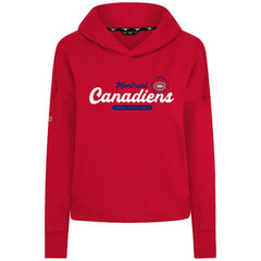 Montreal Canadiens Levelwear Women's Sweet Monument Tri-Blend Cropped Pullover Hoodie - Red | US 203145686