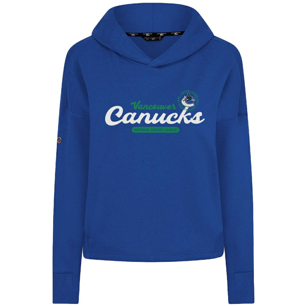Vancouver Canucks Levelwear Women's Sweet Monument Tri-Blend Cropped Pullover Hoodie - Royal | US 203145690
