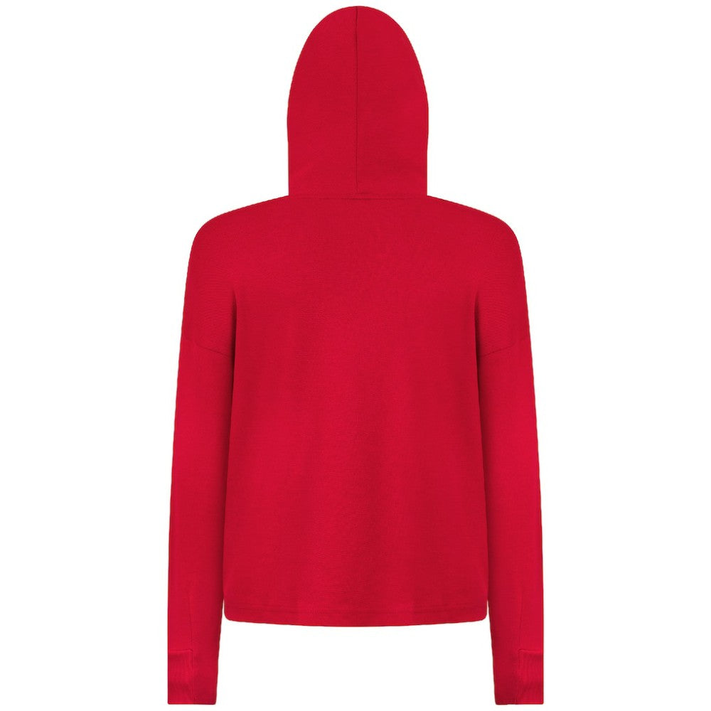 New Jersey Devils Levelwear Women's Sweet Banner Arch Tri-Blend Cropped Pullover Hoodie - Red | US 203145697