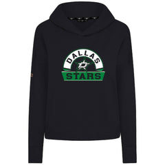 Dallas Stars Levelwear Women's Sweet Banner Arch Tri-Blend Cropped Pullover Hoodie - Black | US 203145698