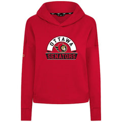 Ottawa Senators Levelwear Women's Sweet Banner Arch Tri-Blend Cropped Pullover Hoodie - Red | US 203145701