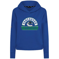 Vancouver Canucks Levelwear Women's Sweet Banner Arch Tri-Blend Cropped Pullover Hoodie - Royal | US 203145710