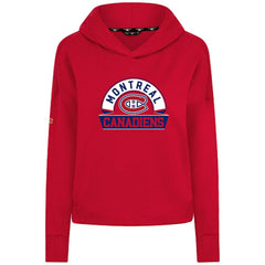 Montreal Canadiens Levelwear Women's Sweet Banner Arch Tri-Blend Cropped Pullover Hoodie - Red | US 203145714
