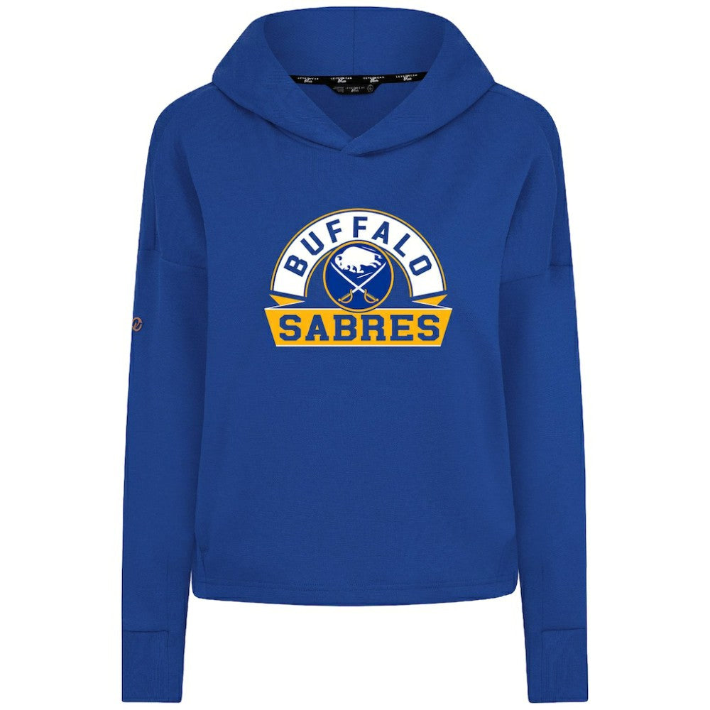 Buffalo Sabres Levelwear Women's Sweet Banner Arch Tri-Blend Cropped Pullover Hoodie - Royal | US 203145725
