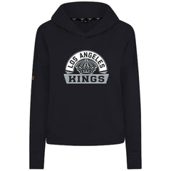 Los Angeles Kings Levelwear Women's Sweet Banner Arch Tri-Blend Cropped Pullover Hoodie - Black | US 203145733