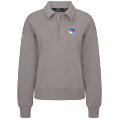 New York Rangers Levelwear Women's Canmore Quarter-Zip Pullover - Gray | US 203145735