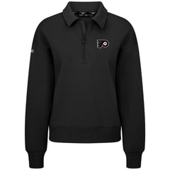 Philadelphia Flyers Levelwear Women's Canmore Quarter-Zip Pullover - Black | US 203145736