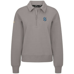 Seattle Kraken Levelwear Women's Canmore Quarter-Zip Pullover - Gray | US 203145744