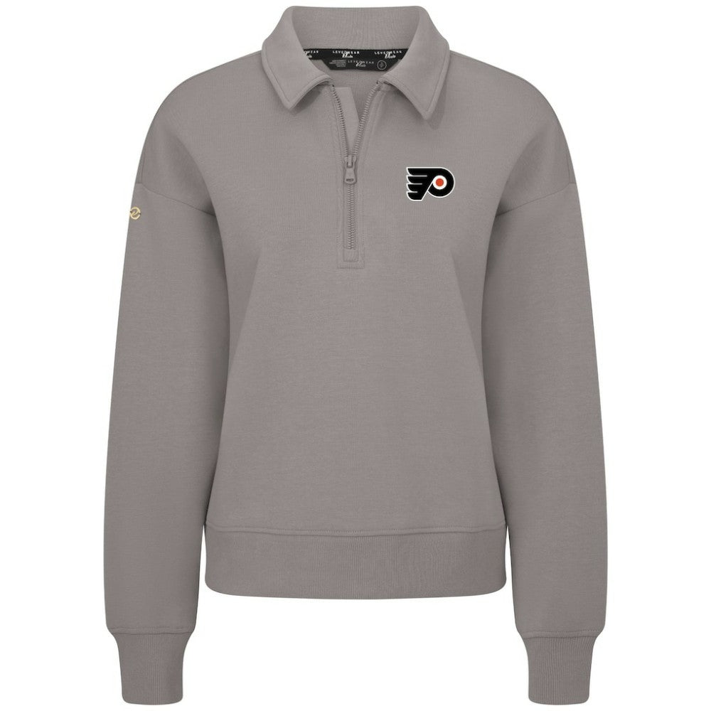 Philadelphia Flyers Levelwear Women's Canmore Quarter-Zip Pullover - Gray | US 203145745