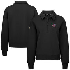 Columbus Blue Jackets Levelwear Women's Canmore Quarter-Zip Pullover - Black | US 203145748