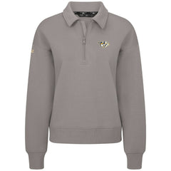 Nashville Predators Levelwear Women's Canmore Quarter-Zip Pullover - Gray | US 203145751
