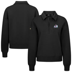 Colorado Avalanche Levelwear Women's Canmore Quarter-Zip Pullover - Black | US 203145755
