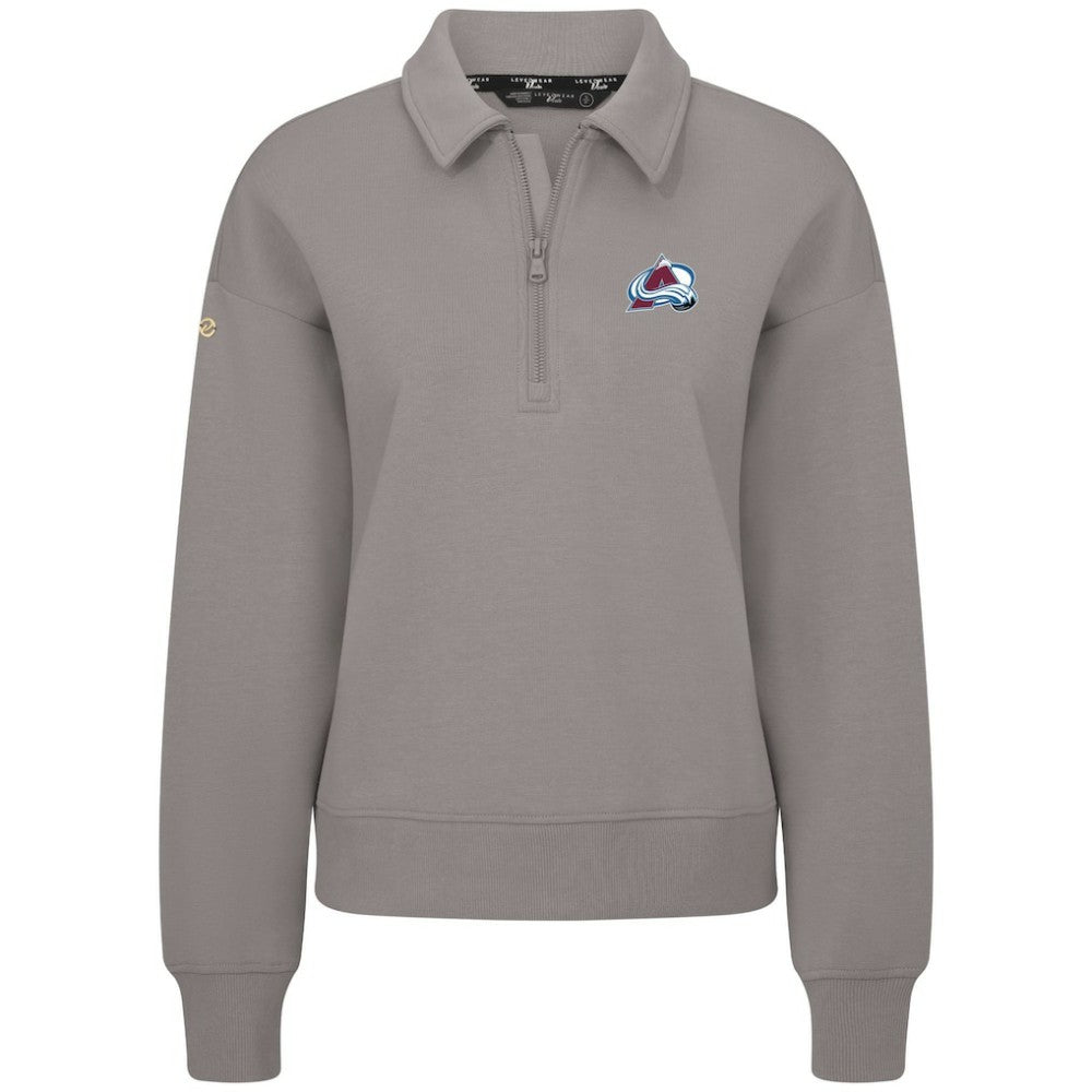 Colorado Avalanche Levelwear Women's Canmore Quarter-Zip Pullover - Gray | US 203145756